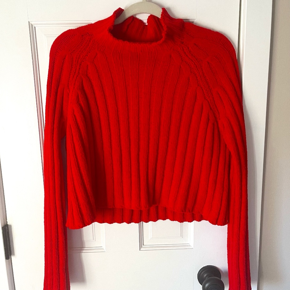 American Eagle Cropped Knit Cardigan